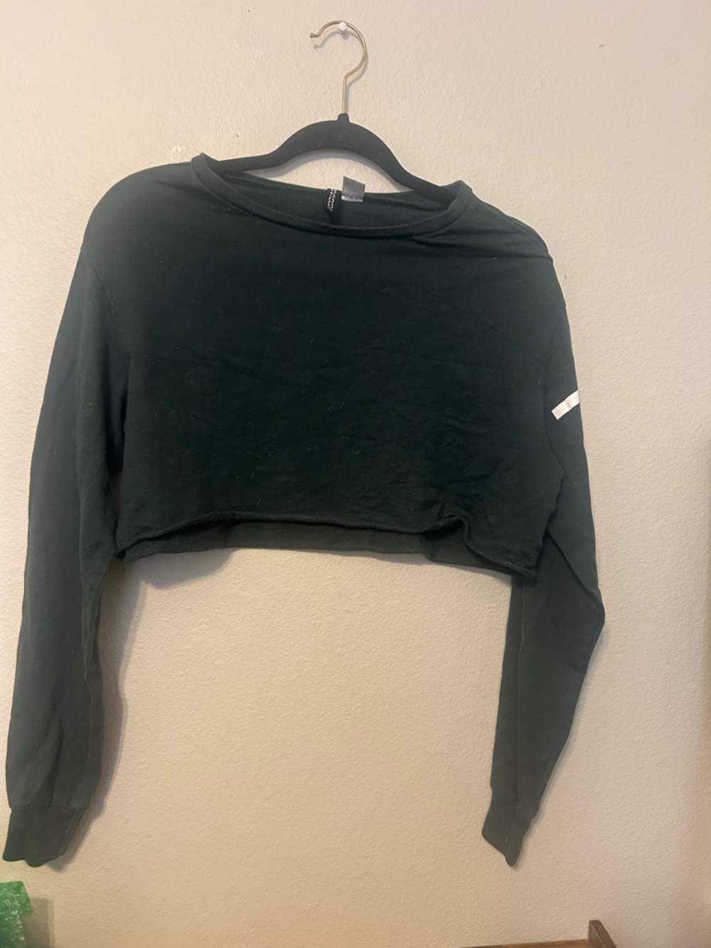 Divided Green Cropped long sleeve with POSITIVITY spelled out, Women’s XS